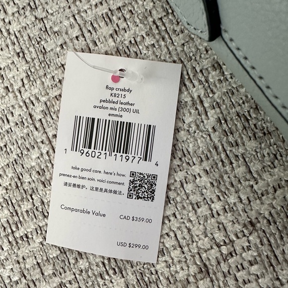 Kate Spade emmie pebbled leather crossbody in light blue NWT - Picture 3 of 4